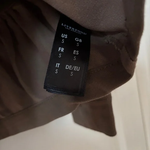 Liverpool Peplum Cargo Utility Jacket Ruffle Peplum Hem Size Small Toffee Brown - Picture 8 of 15